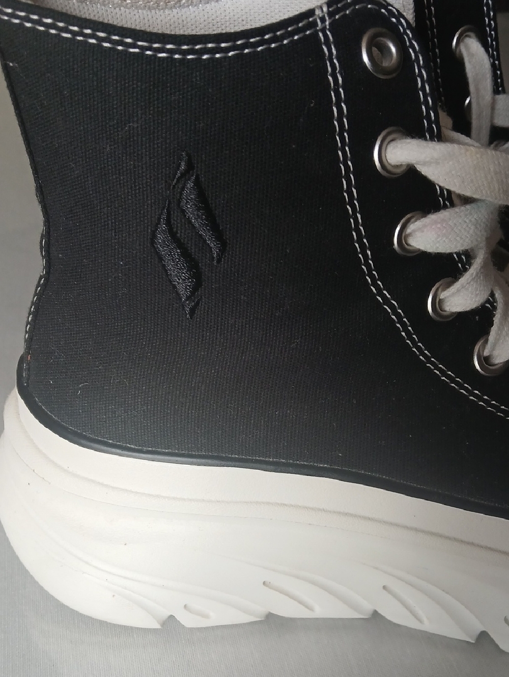 Skechers Black and White High-Top Platform Sneakers - Picture 5 of 7